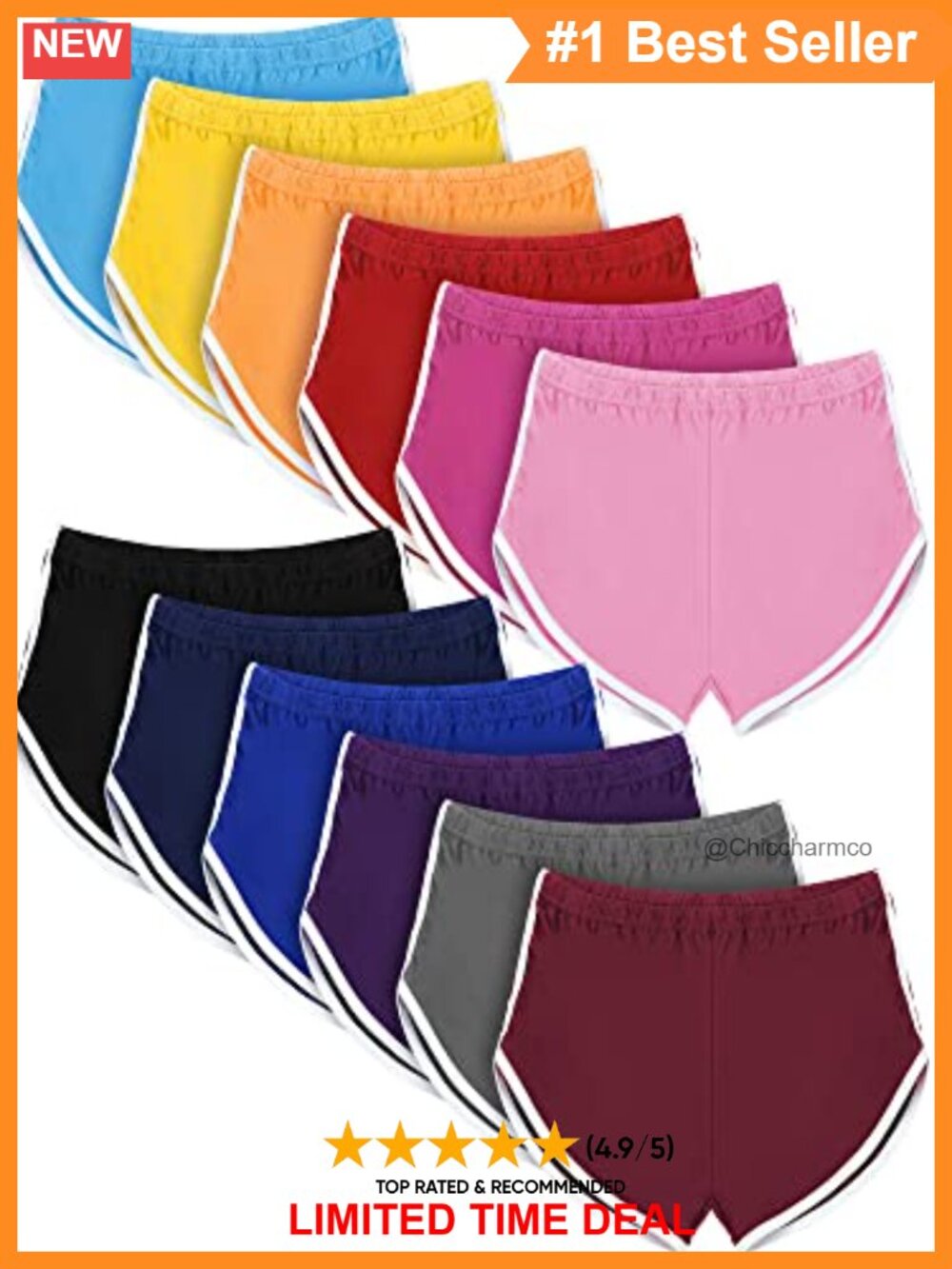 12 Pack Womens Athletic Dolphin Booty Shorts Yoga Gym Running Sweat Shorts